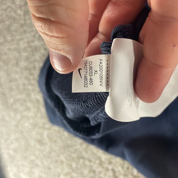 Nike Jacket Mens Extra Large Blue Cowl Neck Hoodie Sweatshirt Full Zip Casual - Picture 9 of 13